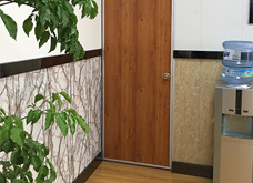 Wooden doors made of wood wall panels